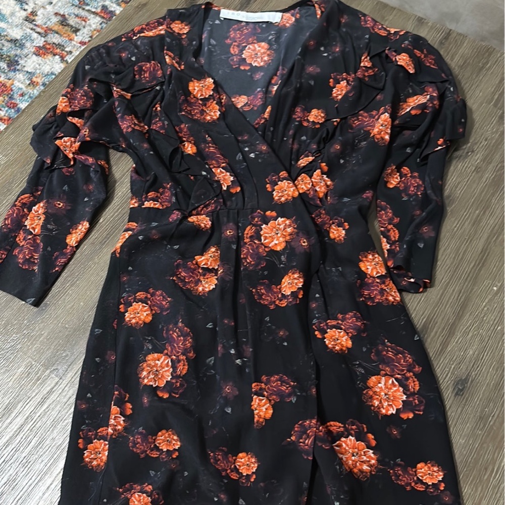 NWOT Iro wrap dress floral size 36 us size 4 - Picture 8 of 8